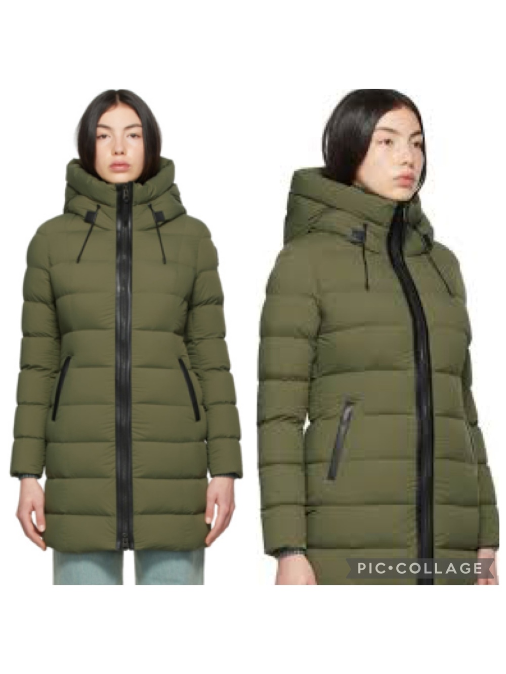 Mackage Calla Down Coat SSENSE Exclusive Olive Green Size S
